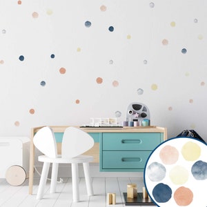 Polka dot wall decal, colorful dots decal, kids wall decal, nursery wall decal