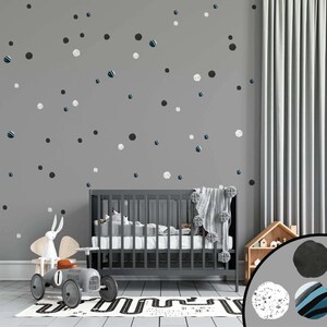Polka Dots Wandtattoo, Punkte Aufkleber, Wandtattoo Kinderzimmer, Kinderzimmer Wandsticker