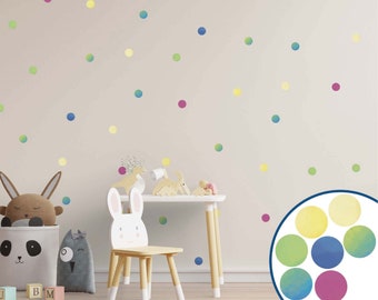 Polka dot wall decal, colorful dots decal, kids wall decal, nursery wall decal