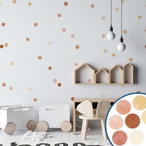 Polka dots Wandtattoo, Wandtattoo Herbst Punkte, Wandtattoo Kinderzimmer, Wandtattoo Kinderzimmer