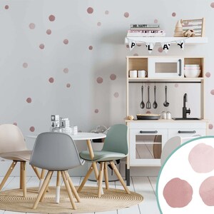Polka dot wall decal, rose dots decal, kids wall decal, nursery wall decal