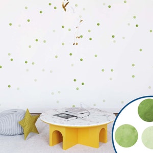 Polka dots Wandtattoo, grüne Punkte Aufkleber, Wandtattoo Kinderzimmer, Wandtattoo Kinderzimmer