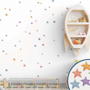 Star wall decal, colorful star decals for kids, star decals nursery, kids nursery wall sticker