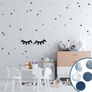 Polka dot wall decal, blue dots decal, kids wall decal, nursery wall decal