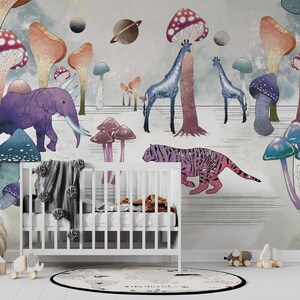 Jungle Animals Wallpaper – Kids Nursery Safari Wall Mural