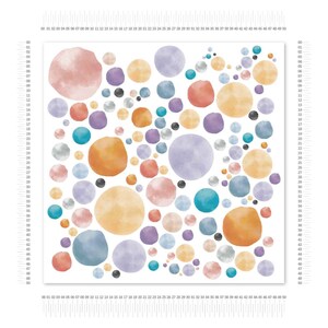 Polka dot muurstickers, kleurrijke stippen, muursticker voor kinderen, kinderkamer muursticker