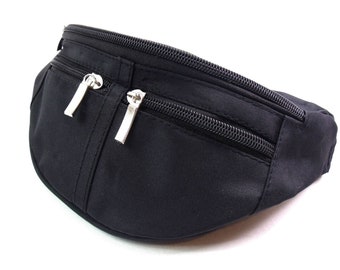 New lightweight black travel money belt bum bag travel holiday bag waist bag