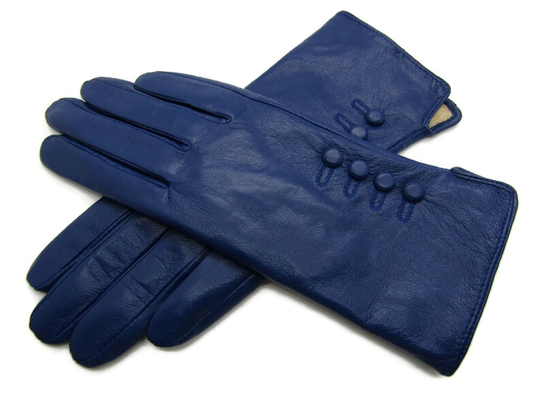 Nouveaux gants en cuir souple véritable de haute qualité pour femmes, entièrement doublés et chauds. image 10