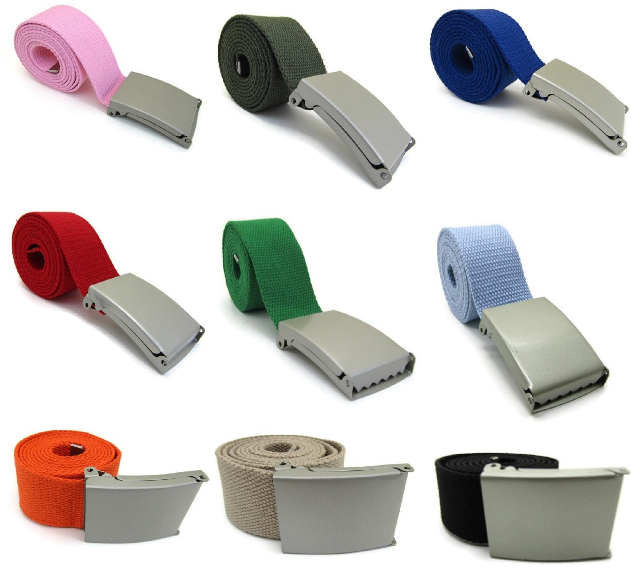 Unisex high quality cotton fabric plain webbing canvas belt Etsy