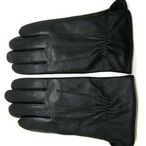 New mens premium high quality super soft real leather gloves lined winter warm 画像 5