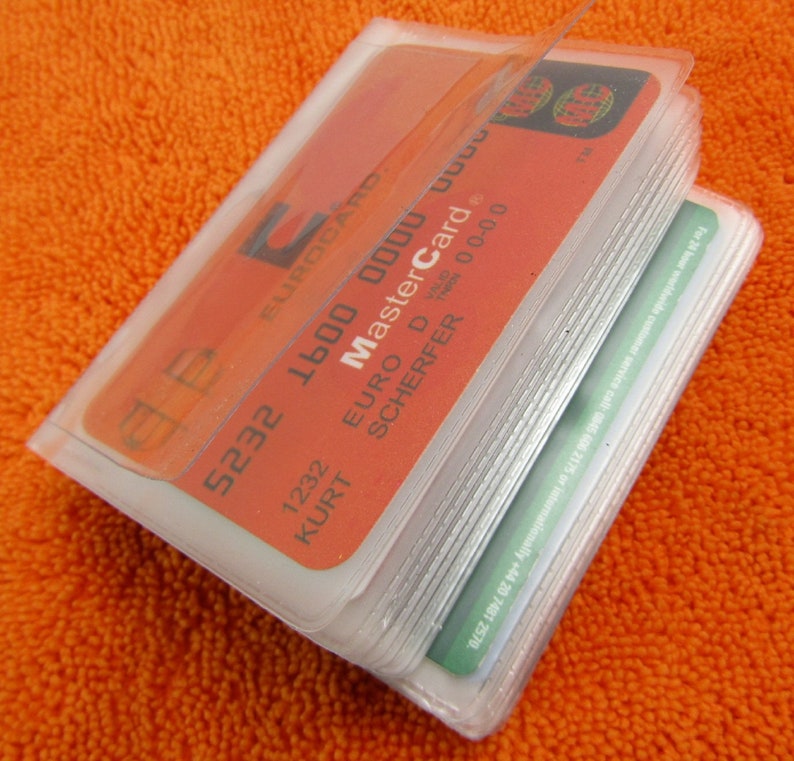 New Replacement Credit Card Holder Plastic Sleeves Inserts Etsy