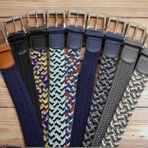Unisex High Quality Stretch Elastic Fit Webbing Effect Belt Strong Smart Casual Etsy UK