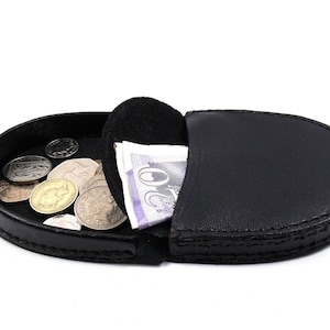New high quality genuine leather coin tray purse change wallet pouch zdjęcie 5