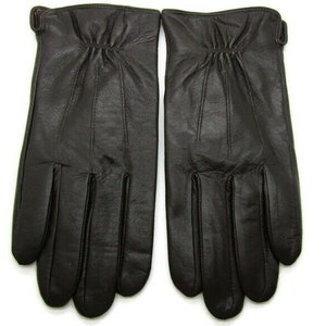 Nouveaux gants en cuir véritable super doux de haute qualité pour hommes, doublés pour l'hiver chaud image 7