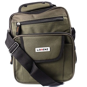 Sac bandoulière utilitaire unisexe en toile pour homme Crossover Body Voyage Vacances OLIVE GREEN