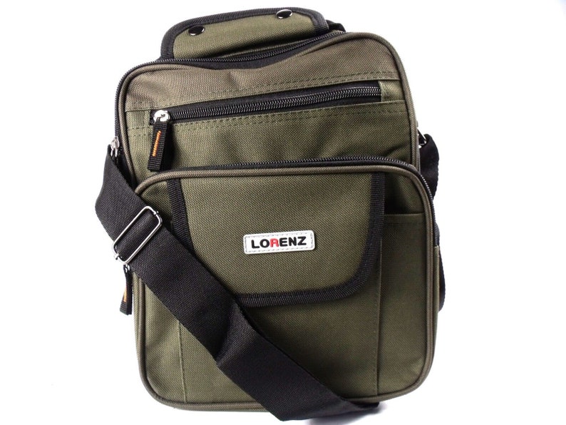 Sac bandoulière utilitaire unisexe en toile pour homme Crossover Body Voyage Vacances OLIVE GREEN