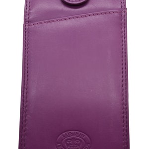 Étui unisexe en cuir véritable souple de haute qualité pour lunettes de soleil, pochette de protection Purple