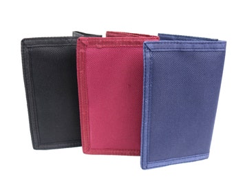 Portafoglio sportivo unisex in tela trifold di qualità rippa, porta carte di credito