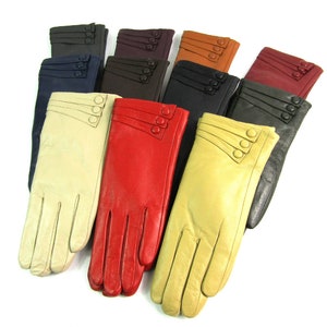 Ladies womens super soft premium high quality real leather gloves fully lined