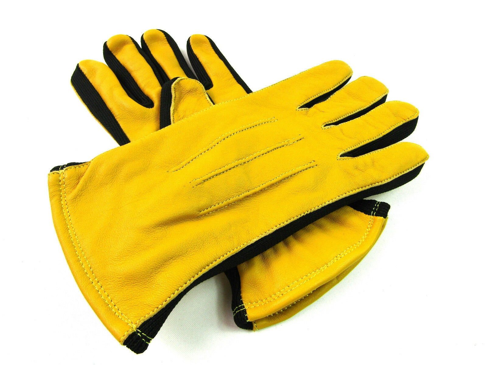 Womens ladies premium quality genuine soft leather gloves fleece lined