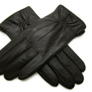 New mens premium high quality super soft real leather gloves lined winter warm 画像 10