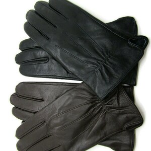 Nouveaux gants en cuir véritable super doux de haute qualité pour hommes, doublés pour l'hiver chaud image 6
