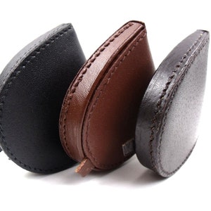 New high quality genuine leather coin tray purse change wallet pouch image 1