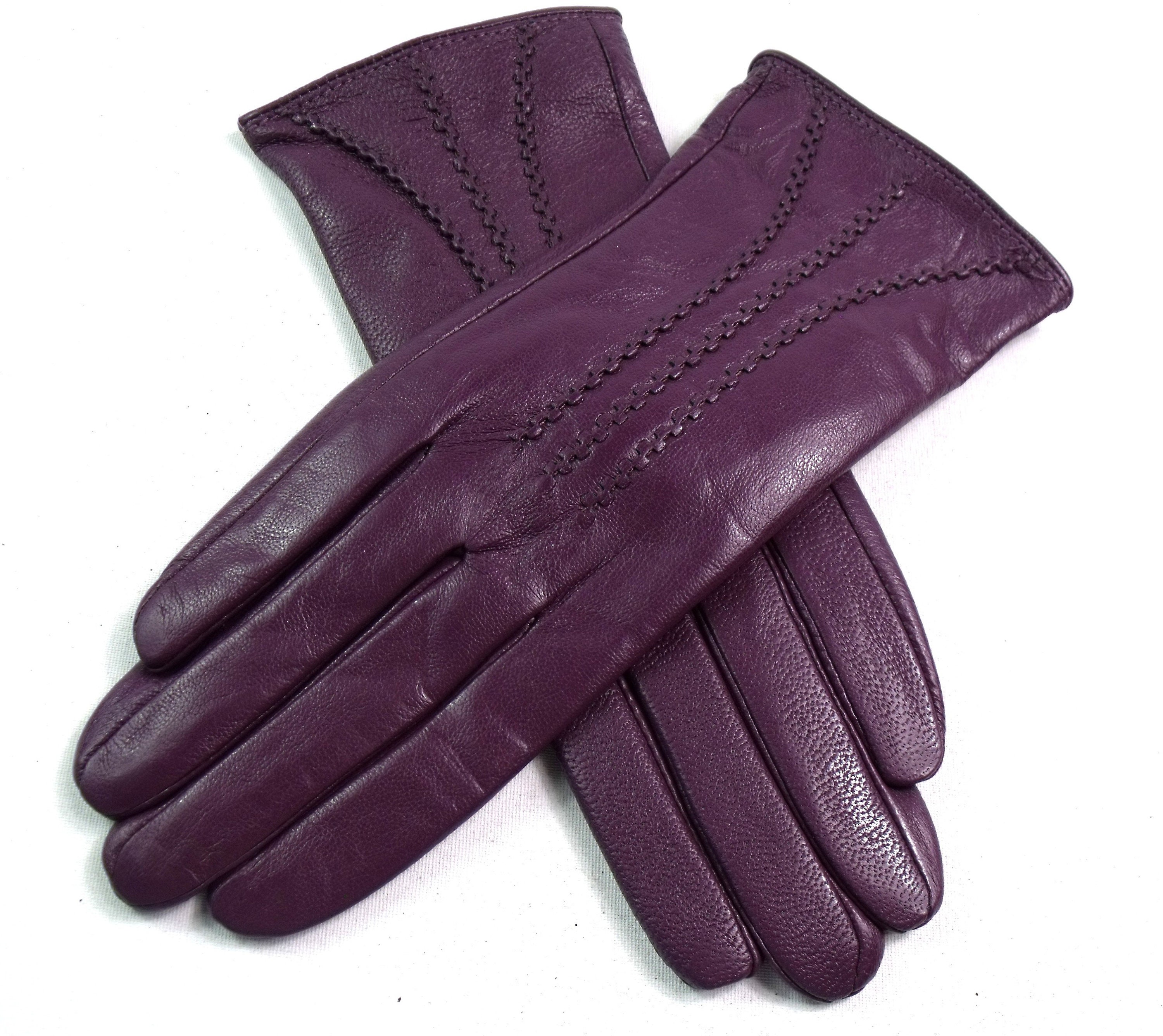Ladies Womens Premium Quality Real Super Soft Leather Gloves Lined Warm 