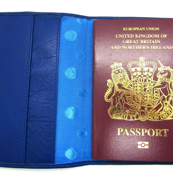 Super soft genuine leather passport holder travel wallet document pouch