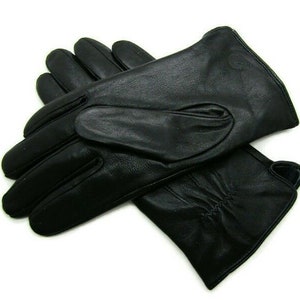 New mens premium high quality super soft real leather gloves lined winter warm 画像 4