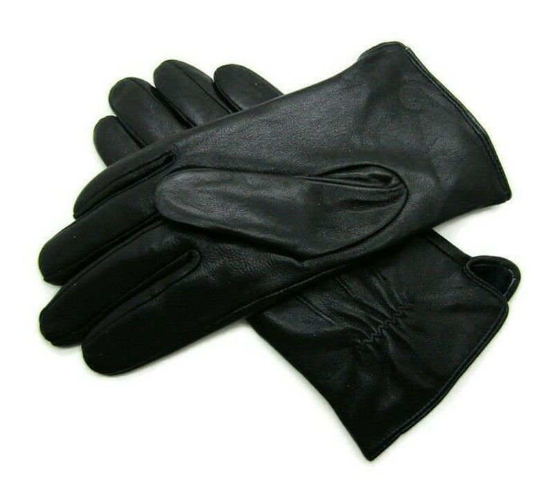 Nouveaux gants en cuir véritable super doux de haute qualité pour hommes, doublés pour l'hiver chaud image 4