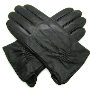 New mens premium high quality super soft real leather gloves lined winter warm 画像 1