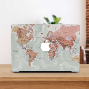 Macbook Pro Case World Map Macbook Air 15 Case Map Macbook M2 Case Custom Macbook Pro 13 Case Macbook Air 13 Case A2941 A2779 Retina 13 12