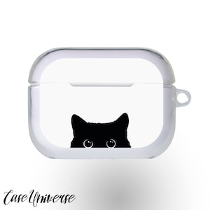 AirPods Pro ケース 猫 AirPods 2 ケース ピーキングキャット AirPod Pro 2 ケース キティ AirPods 3 ケース Air Pods ケース シリコン AirPod Pro ケース アニマルプリント