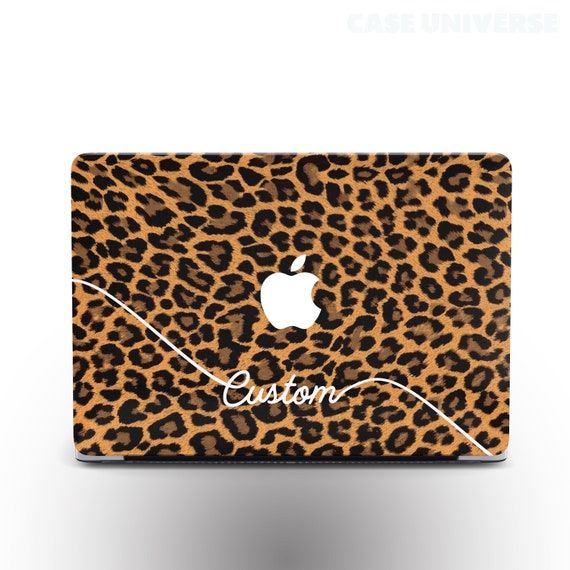 Custom Name MacBook M4 Case Leopard Print MacBook Air 15 Case