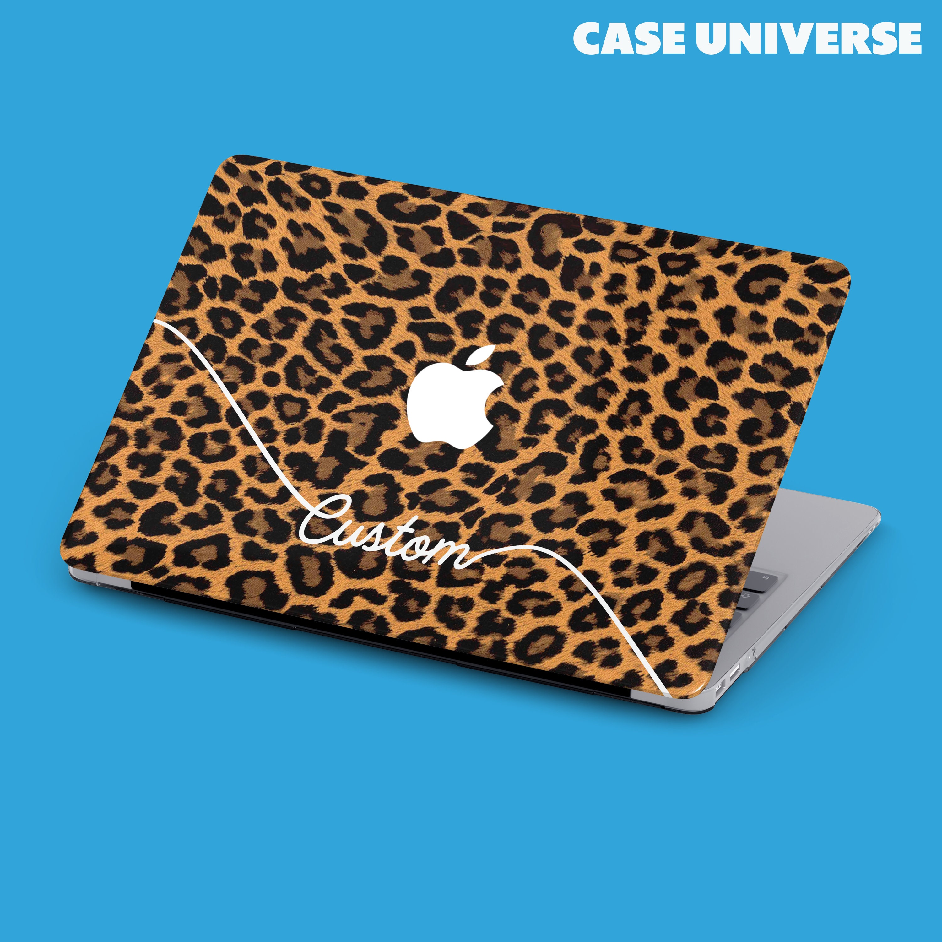 Custom Name MacBook M4 Case Leopard Print MacBook Air 15 Case