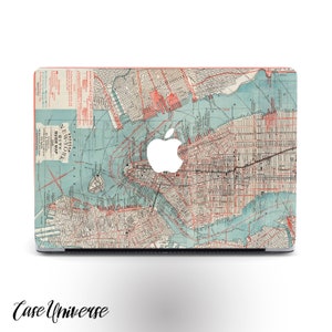 Coque Macbook NYC New York carte Macbook Pro 13 coque voyage Macbook Air 13 coque New York City carte Macbook M4 coque Macbook Pro 16 coque carte de la ville