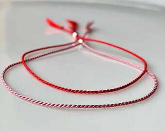 Red String Silk Bracelet - Süßes Armband - Seidenarmband