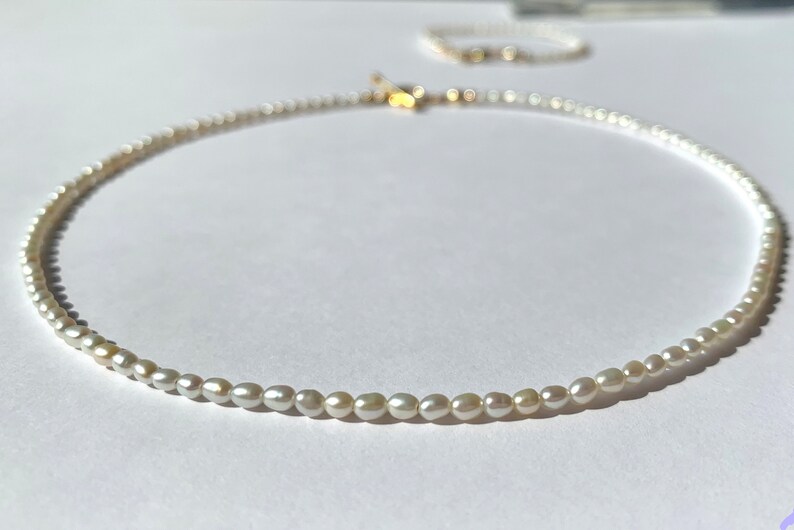 Handmade Freshwater Pearls Necklace Luxury Pearl Rice Choker