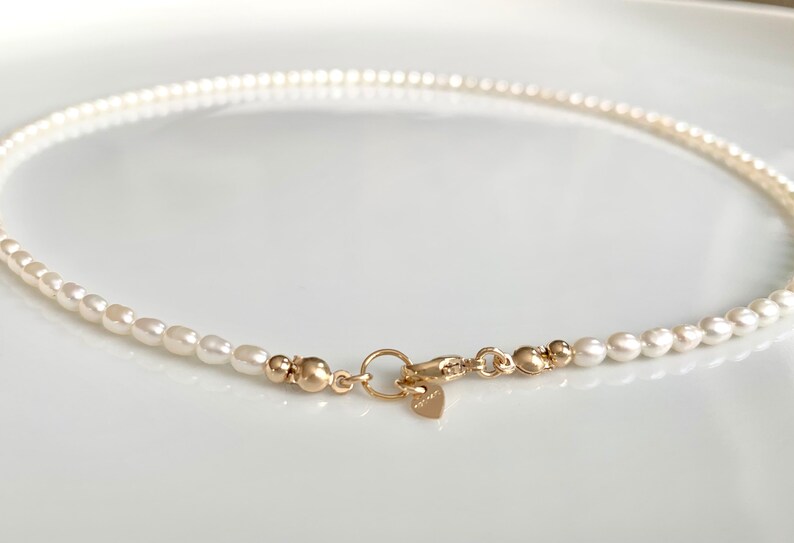 Handmade Freshwater Pearls Necklace Luxury Pearl Rice Choker