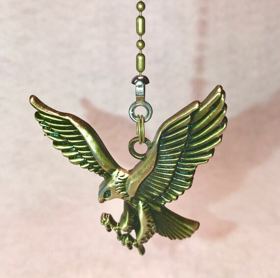 Antique Brass Flying American Eagle Ceiling Fan Pull Chain Etsy
