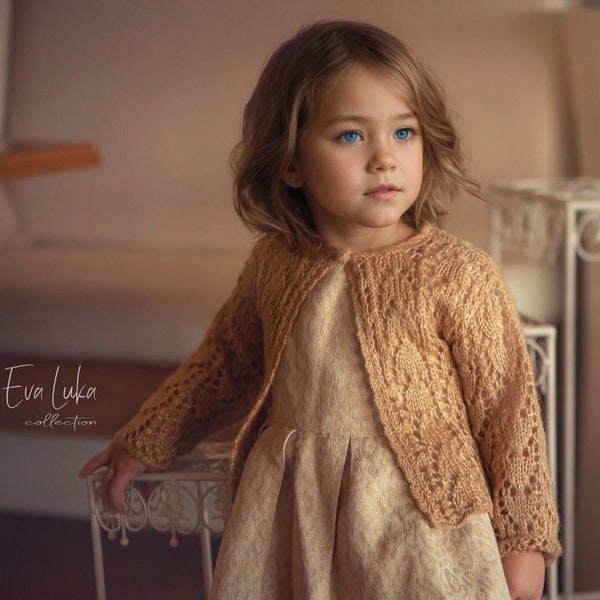 Girls gold cardigan, Girls holiday sweater,Toddler cardigan, Baby girls cardigan