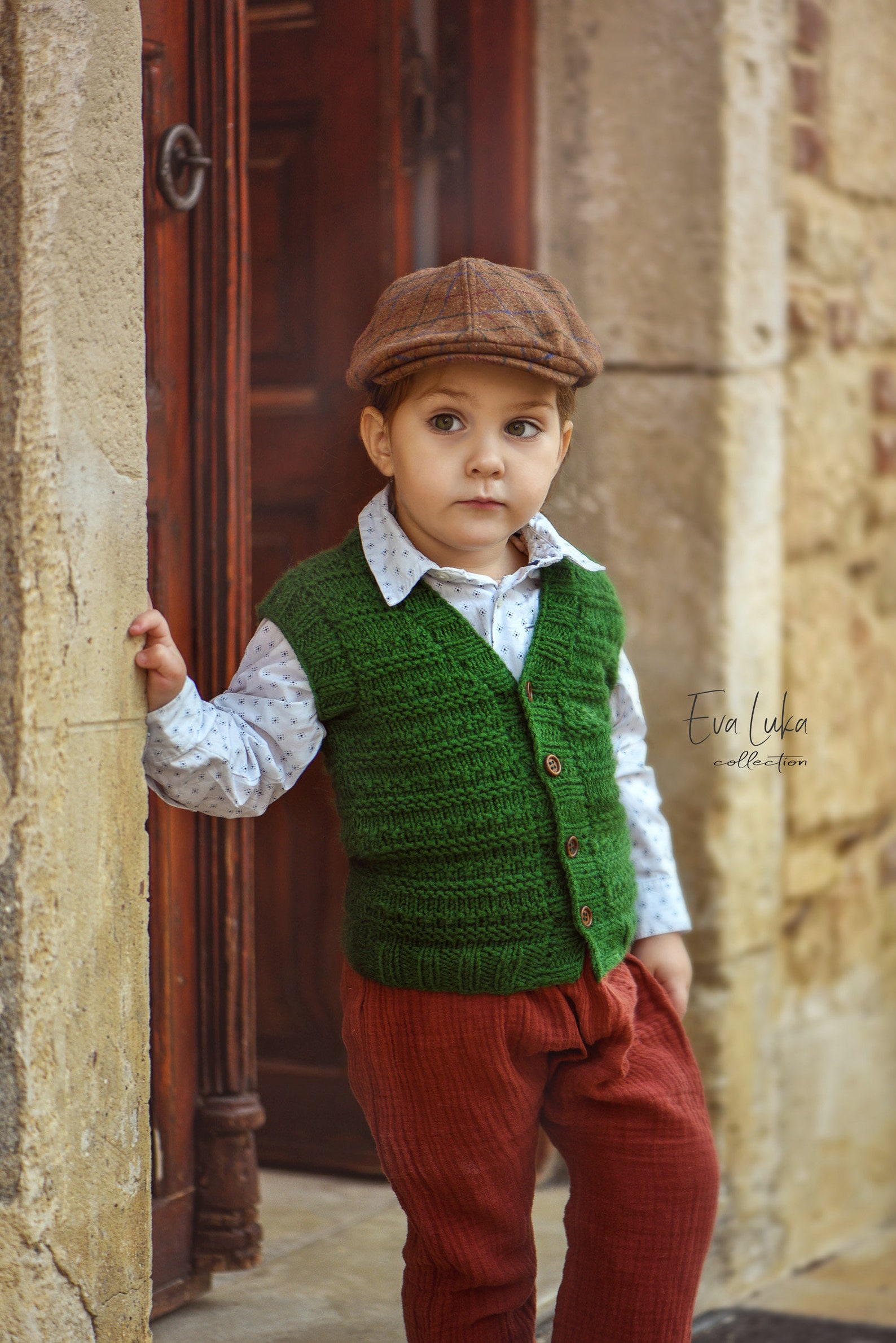 Boys Green Knit Sweater Vest Kids Toddler Baby Boy Green Etsy