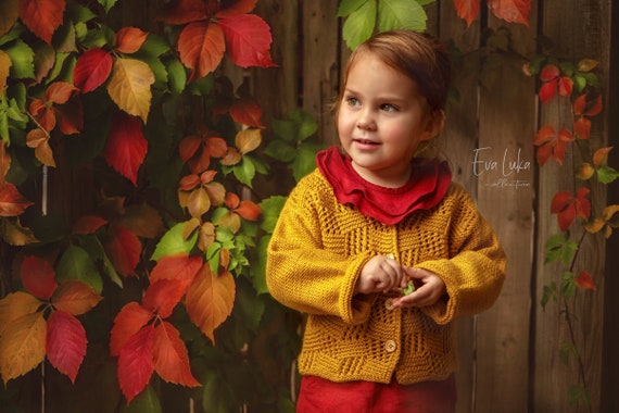 girls mustard yellow cardigan