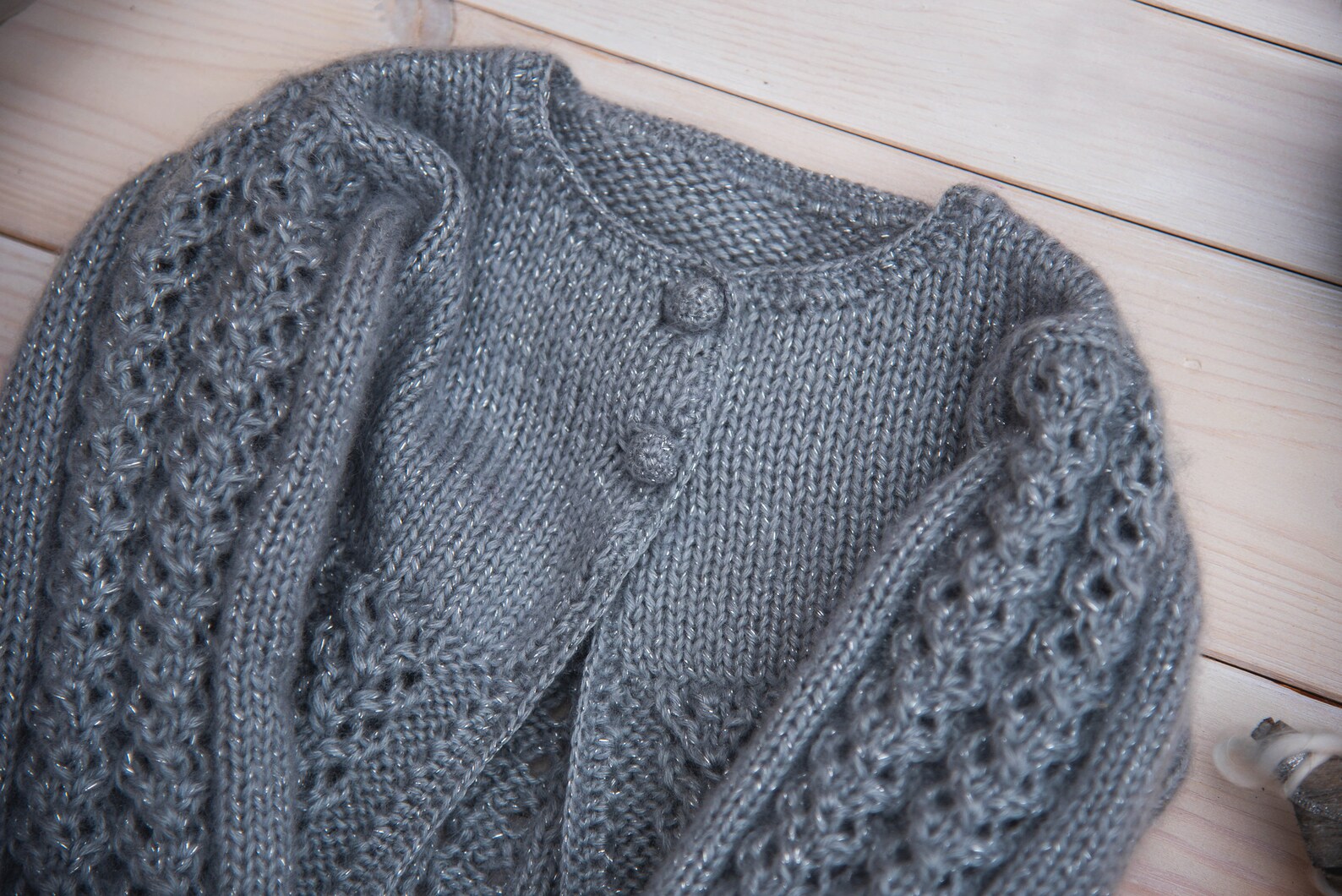 Girls Silver Cardigan Knit Sweater Toddler Cardigan Girls Etsy