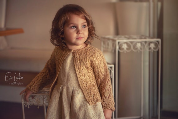 Kleding Meisjeskleding Babykleding voor meisjes Truien gehaakt vest voor meisjes eerste verjaardagscadeau Bloemen Baby Vest 