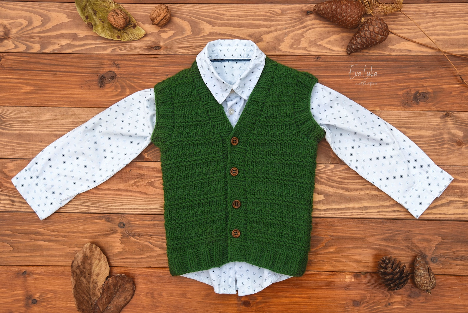 Boys Green Knit Sweater Vest Kids Toddler Baby Boy Green Etsy