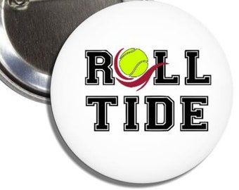 Roll Tide Alabama Tennis 2.25” Gameday Buttons Pins Badges