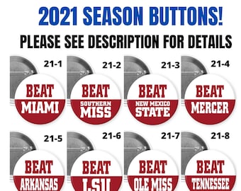 BEAT TEXAS A/&M Alabama Football 2.25 Button Pin Badge