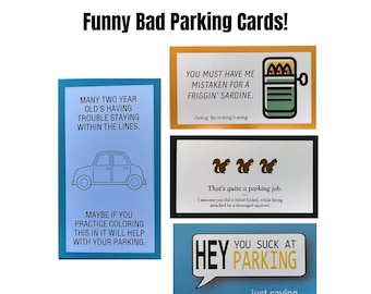 Negative parking Etsy image regarding Bad Parking Cards Printable named Negative parking Etsy
